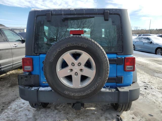 1C4AJWAG9FL590416 - 2015 JEEP WRANGLER SPORT BLUE photo 6