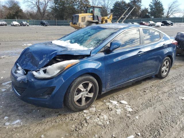 KMHDH4AE4EU204663 - 2014 HYUNDAI ELANTRA SE BLUE photo 1