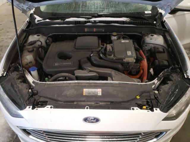 3FA6P0LU0JR173187 - 2018 FORD FUSION SE HYBRID WHITE photo 11