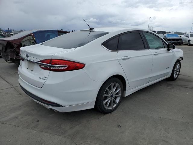 3FA6P0LU7HR355320 - 2017 FORD FUSION SE HYBRID WHITE photo 3