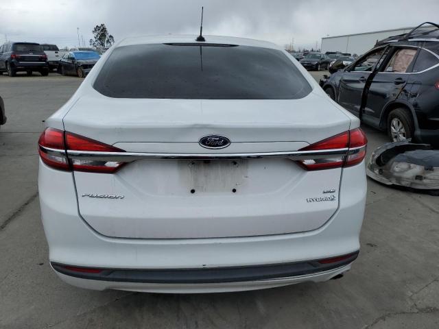 3FA6P0LU7HR355320 - 2017 FORD FUSION SE HYBRID WHITE photo 6