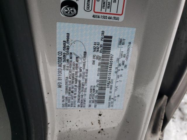 2FMZA51626BA05997 - 2006 FORD FREESTAR SE SILVER photo 13