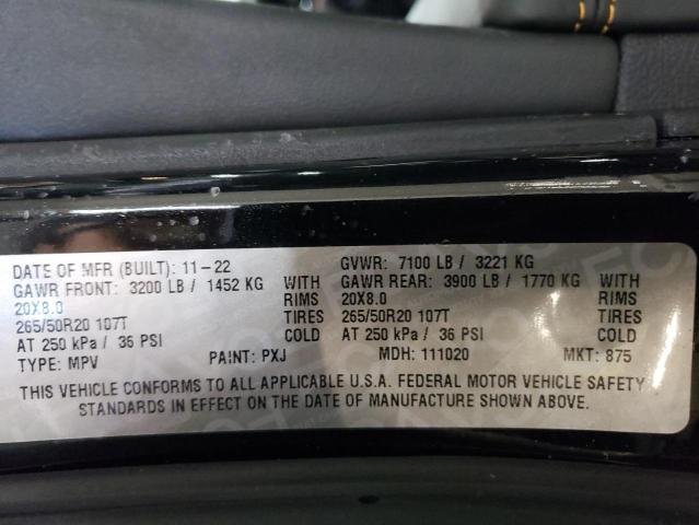 1C4SDJCT5NC228221 - 2022 DODGE DURANGO R/T BLACK photo 13