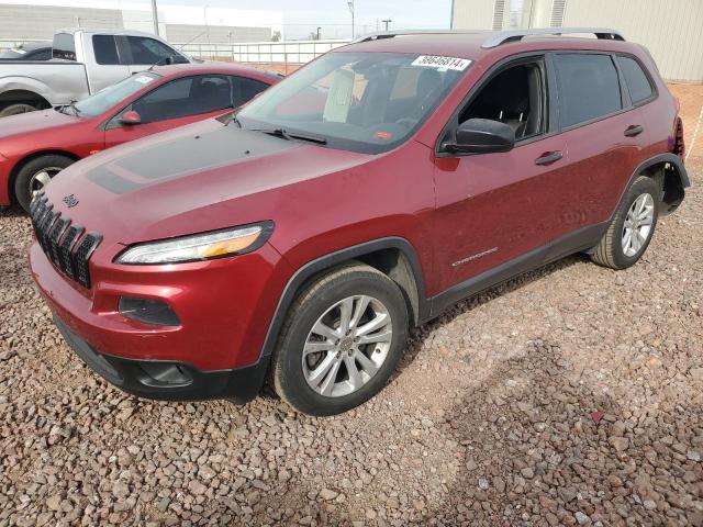 1C4PJLAB2FW689316 - 2015 JEEP CHEROKEE SPORT BURGUNDY photo 1