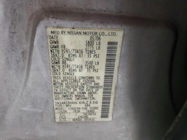 5N1AR18U66C662336 - 2006 NISSAN PATHFINDER LE 银色 照片 13
