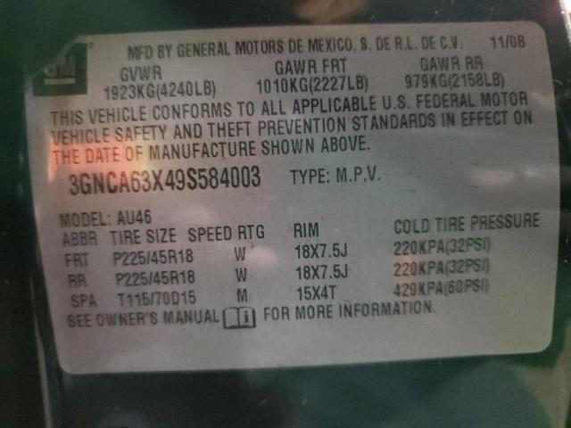 3GNCA63X49S584003 - 2009 CHEVROLET HHR SS 黑色 照片 13