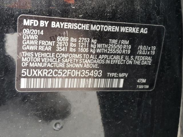 5UXKR2C52F0H35493 - 2015 BMW X5 SDRIVE35I BLACK photo 13