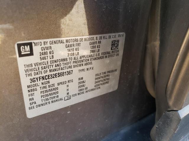 3GYFNCE32ES681367 - 2013 CADILLAC SRX PERFORMANCE COLLECTION Қоңыр фото 12