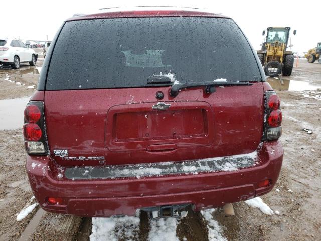 1GNDS13S682141435 - 2008 CHEVROLET TRAILBLAZE LS RED photo 6