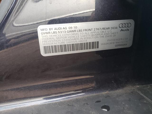 WAUKGBFB7BN024775 - 2011 AUDI A6 PRESTIGE ნაცრისფერი ფოტო 12