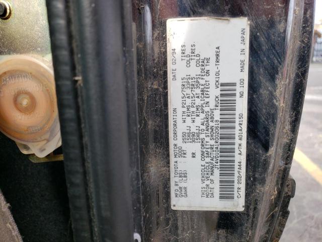 JT4VD10A1R0020618 - 1994 TOYOTA T100 DX BLACK photo 12