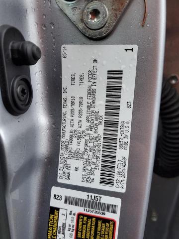 5TFCY5F1XEX017437 - 2014 TOYOTA TUNDRA DOUBLE CAB SR/SR5 SILVER photo 12