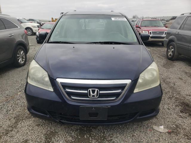 5FNRL38467B055393 - 2007 HONDA ODYSSEY EX BLUE photo 5