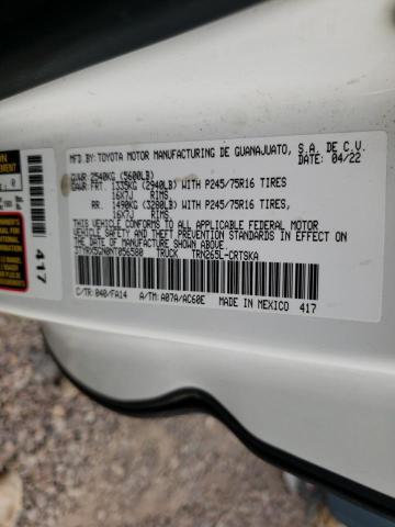 3TYRX5GN0NT056580 - 2022 TOYOTA TACOMA ACCESS CAB WHITE photo 13