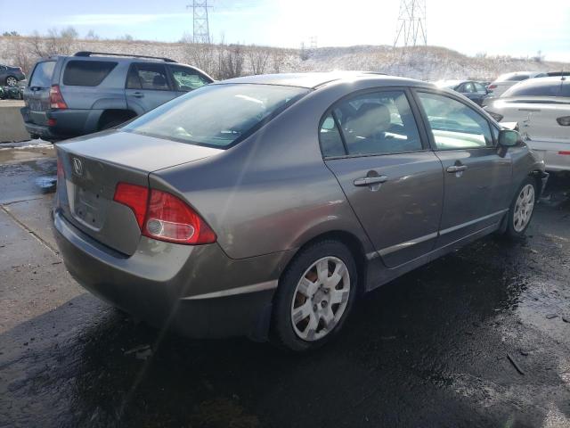 1HGFA165X6L104262 - 2006 HONDA CIVIC LX GRAY photo 3