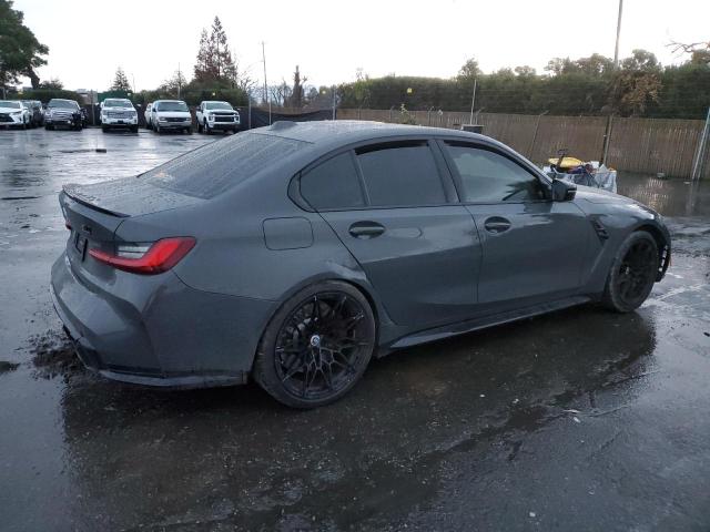 WBS33AY01PFP12578 - 2023 BMW M3 COMPETITION GRAY photo 3