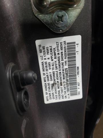 19XFB2F56FE048329 - 2015 HONDA CIVIC LX GRAY photo 12