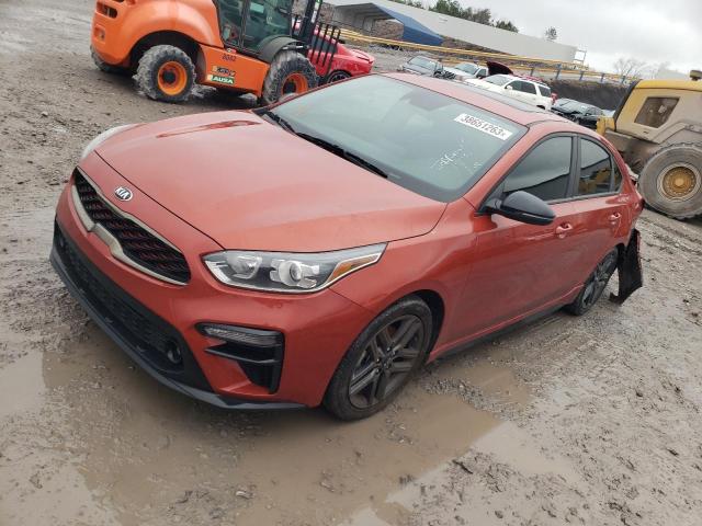 3KPF34AD7ME296349 - 2021 KIA FORTE GT LINE ORANGE photo 1