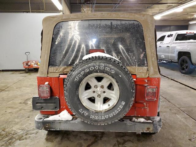 1J4FY29P4VP425325 - 1997 JEEP WRANGLER / SE RED photo 6