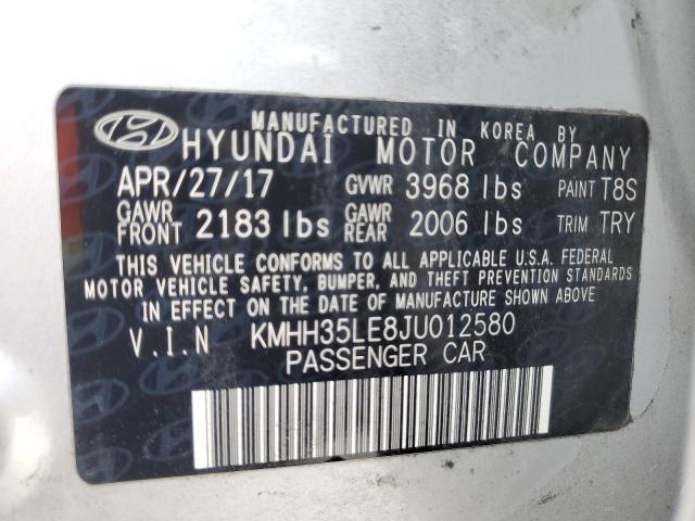 KMHH35LE8JU012580 - 2018 HYUNDAI ELANTRA GT SILVER photo 13