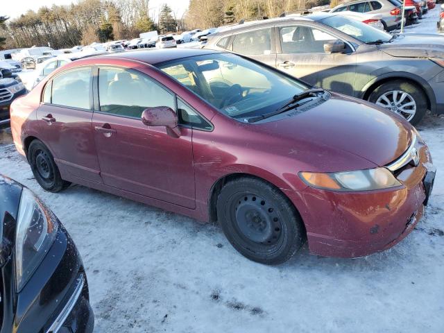 2HGFA16587H509941 - 2007 HONDA CIVIC LX BURGUNDY photo 4