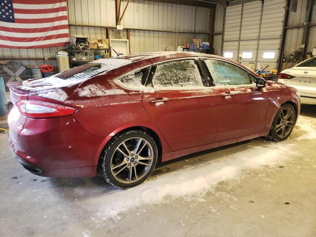 3FA6P0K93ER256437 - 2014 FORD FUSION TITANIUM RED photo 3