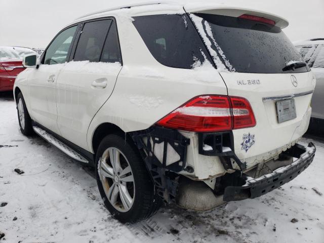 4JGDA5HB4EA379907 - 2014 MERCEDES-BENZ ML 350 4MATIC WHITE photo 2