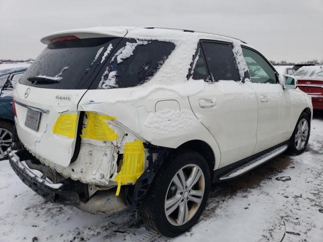 4JGDA5HB4EA379907 - 2014 MERCEDES-BENZ ML 350 4MATIC WHITE photo 3
