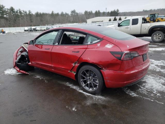 5YJ3E1EA6PF695151 - 2023 TESLA MODEL 3 RED photo 2