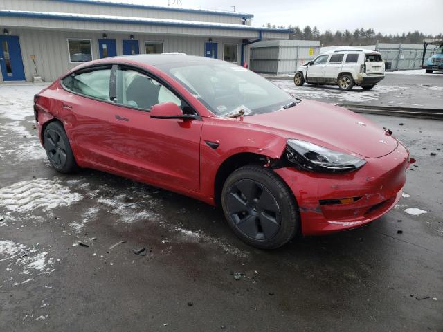 5YJ3E1EA6PF695151 - 2023 TESLA MODEL 3 RED photo 4