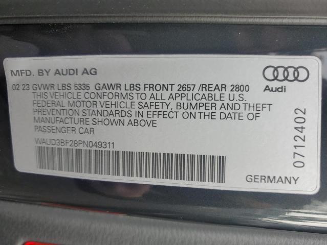 WAUD3BF28PN049311 - 2023 AUDI A6 PREMIUM GRAY photo 12