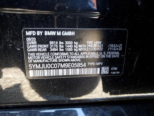 5YMJU0C07M9E05854 - 2021 BMW X5 M BLACK photo 13