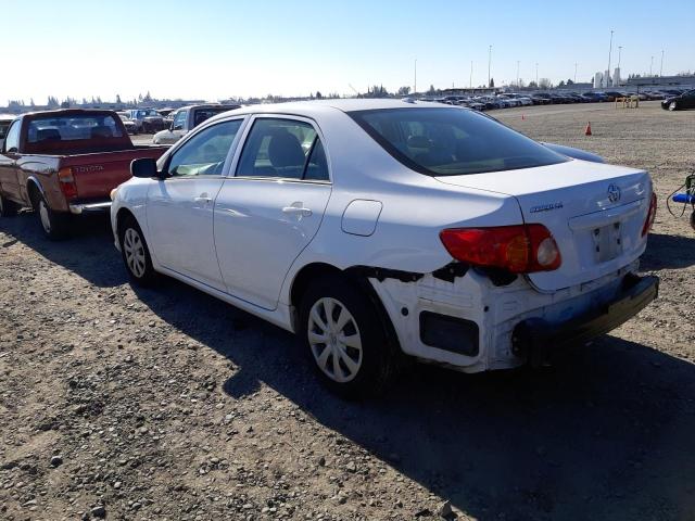 JTDBL40EX99041568 - 2009 TOYOTA COROLLA BASE WHITE photo 2
