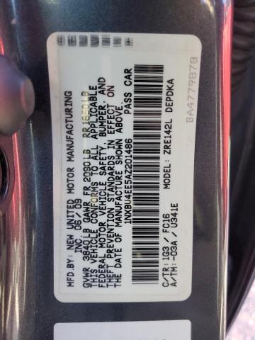 1NXBU4EE5AZ201486 - 2010 TOYOTA COROLLA BASE GRAY photo 12