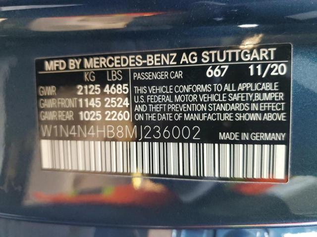 W1N4N4HB8MJ236002 - 2021 MERCEDES-BENZ GLA 250 4MATIC BLUE photo 12