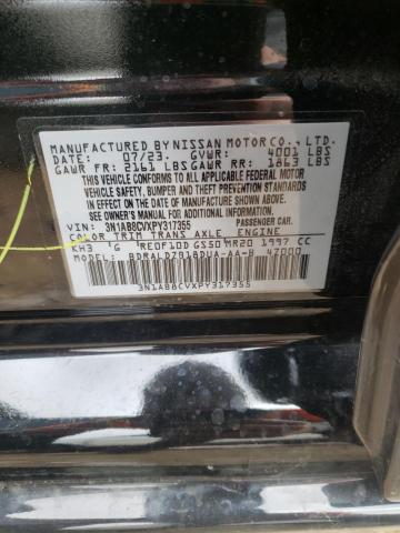 3N1AB8CVXPY317355 - 2023 NISSAN SENTRA SV BLACK photo 12