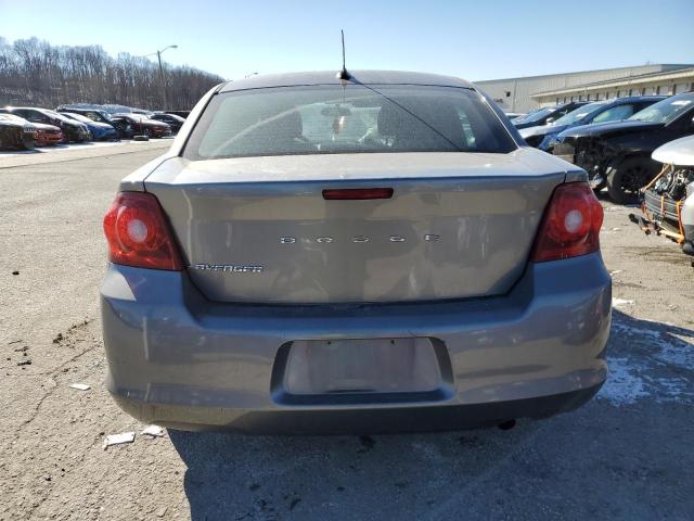 1C3CDZABXCN128585 - 2012 DODGE AVENGER SE GRAY photo 6