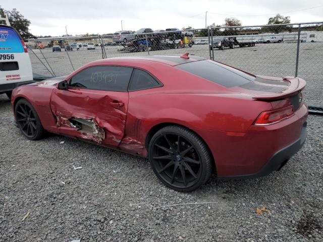 2G1FF1E37E9129702 - 2014 CHEVROLET CAMARO LT BURGUNDY photo 2