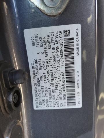 2HGFC4B85LH304468 - 2020 HONDA CIVIC SPORT CHARCOAL photo 12