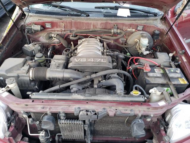 5TBBT44114S443179 - 2004 TOYOTA TUNDRA ACCESS CAB SR5 RED photo 11