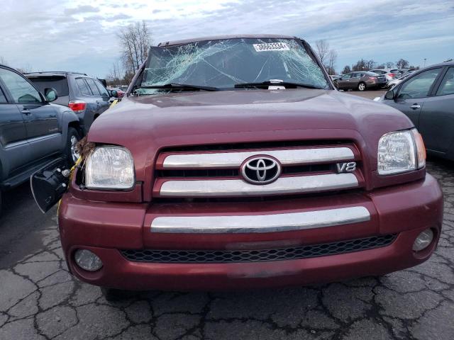 5TBBT44114S443179 - 2004 TOYOTA TUNDRA ACCESS CAB SR5 RED photo 5
