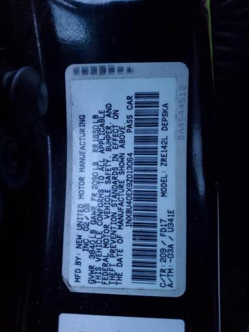 1NXBU40EX9Z013064 - 2009 TOYOTA COROLLA BASE BLACK photo 12