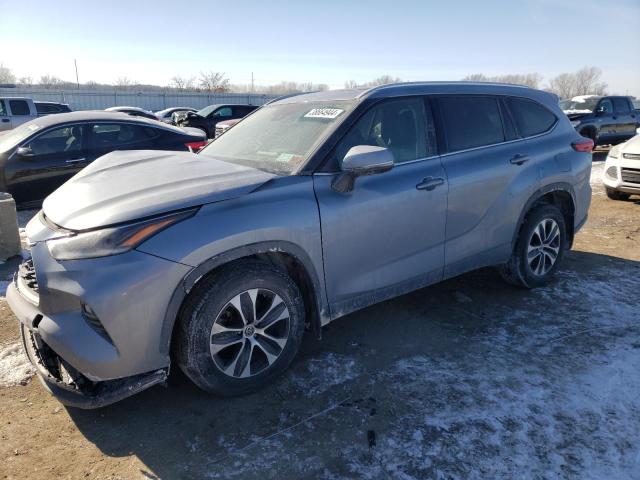 5TDHZRBHXMS118737 - 2021 TOYOTA HIGHLANDER XLE BLUE photo 1
