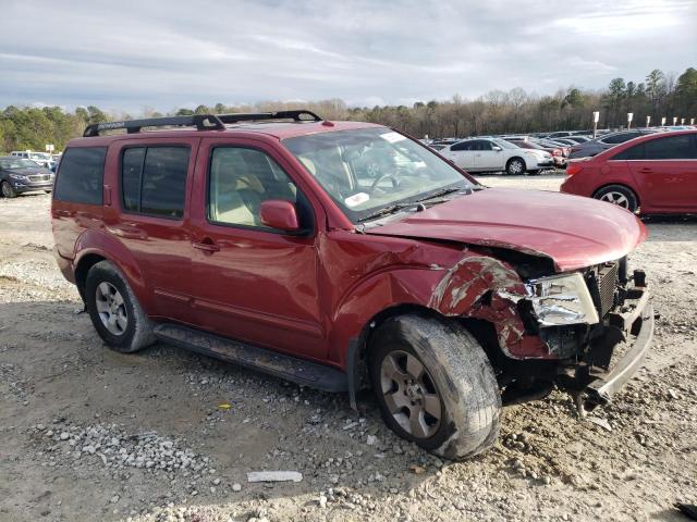 5N1AR18U36C607696 - 2006 NISSAN PATHFINDER LE RED photo 4