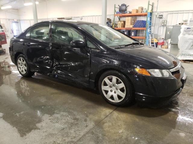 1HGFA16567L126258 - 2007 HONDA CIVIC LX BLACK photo 4