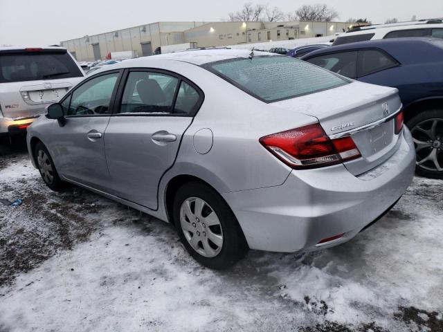 2HGFB2F50DH562440 - 2013 HONDA CIVIC LX SILVER photo 2