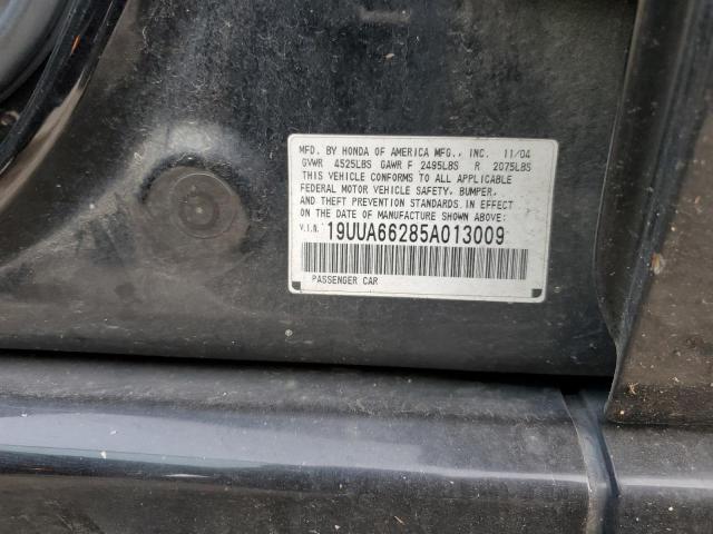 19UUA66285A013009 - 2005 ACURA TL BLACK photo 12