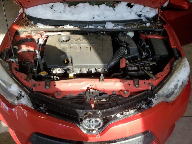 2T1BURHE3EC116436 - 2014 TOYOTA COROLLA L RED photo 11