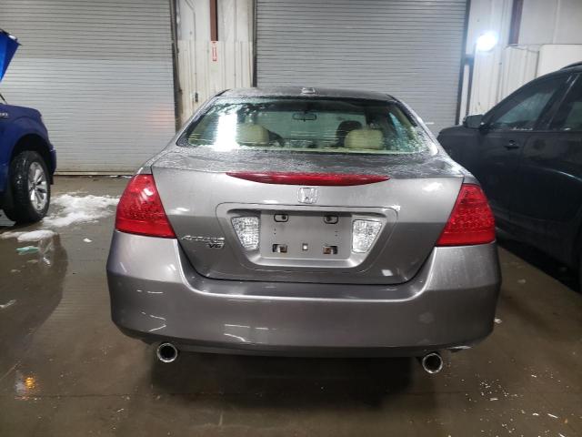 1HGCM66537A008851 - 2007 HONDA ACCORD EX GRAY photo 6