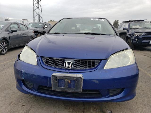 1HGEM225X5L016664 - 2005 HONDA CIVIC LX BLUE photo 5